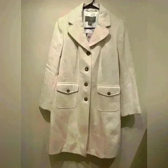 NWT Ann Taylor SZ 10P Cream Coat - Picture 1 of 4